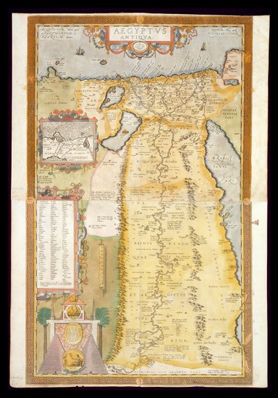 Mapa del Antiguo Egipto, 1584 de Abraham Ortelius